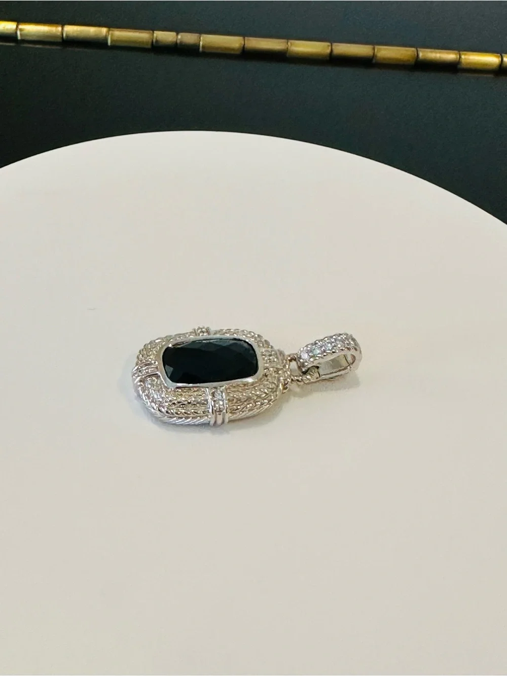 Judith Ripka Luxury Vintage Designer Couture Authentic Formal Onyx Enhancer